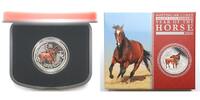 Australien 50 Cents,<br><b>1/2 oz.</b> Jahr des Pferdes / Chines. Tierkreisz. 2014 <b>-N.SERIE farbig</b>Lunar II<b>1/2 oz -