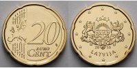 Lettland 20 Cent Kursmünze, 20 Cent, -