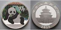 China 10 Yuan China Panda, <b>farbig</b> -- <b>Dach in rot</b> -
