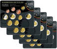 Deutschland 5,88<br> 5x Kursmünzensatz,<br> <b>kompl. Satz</b> <br>(5 Prägestätten) -