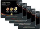 Deutschland 5,88<br> x5 Kursmünzensatz,<br> <b>als kompl. Satz</b> <br>(5 Prägestätten) -