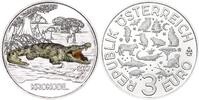 Österreich 3 Euro Tier - Taler - Serie -Krokodil-, <b>03 / 12</b> Ausgaben, -