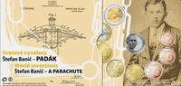 Slowakei 3,88 € Kursmünzensatz 8 Mz. + 1 Medaille Stefan Banic, Fallschirmerfinder! <b>RAR!</b> -