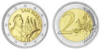 San Marino 2 Euro Kursmünze, 2 Euro, <b>Neues Portrait - neues Design,</b> -