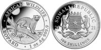 Somalia 100 Shillings<br>1 oz.<br>Ø 39 mm Leopard 4. Ausgabe, 999er Silber -