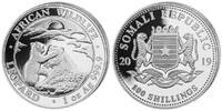 Somalia 100 Shillings<br>1 oz.<br>Ø 39 mm Leopard 2. Ausgabe, 999er Silber -