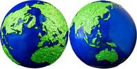 Barbados 5 Dollar <br>blauer Emaille/grün Färbung BLUE MARBLE Green Planet Earth Spherical Silber im luxuriösen Box, RAR! -