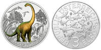 Österreich 3 Euro Super - Saurier - Argentinosaurus Huinculensis -, <b>09 / 12</b> Ausgaben,<b> -