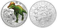 Österreich 3 Euro Super - Saurier - Pachycephalosaur. Wyomingensis -, <b>11 / 12</b> Ausgaben,<b> -