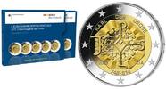 Deutschland 2 Euro<br> 5x 1275. Geburtstag Karl der Große, <br><b>kompl. Satz </b> (5 Prägestätten) -