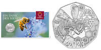 Österreich 5 Euro Ostermünze 2023 - Bienentanz in Silber -