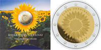Lettland 2 Euro Sonnenblume für die Ukraine - in offizieller Coincard -