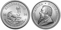 Süd Afrika 1 oz<br> 31,1g<br> fein<br> 38,72 mm Ø Krügerrand 1 oz. - Springbock, <b> Der 8. Krügerrand in Silber - NEU !!!</b> -