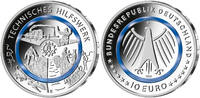 Deutschland 10 Euro<br> 5 x <br><b>SOFORT LIEFERBAR! </b> Dienst d. Gesell.-Technisches Hilfswerk,<br> <b>kompl.Satz</b> (5 Prägest.) </b> -
