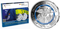 Deutschland 10 Euro<br><b>SOFORT LIEFERBAR! </b> Im Dienst der Gesellschaft - Technisches Hilfswerk,<br> <b> Prägestätte D, </b> -