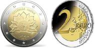 Lettland 2 Euro Wappen Lettlands - Aufgehende Sonne, Serie - Wappen Lettlands 1. Ausgabe -