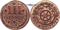 Osnabrück III Pfennig Stadt, Kupfer -