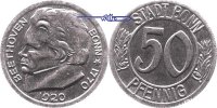 Bonn, Stadt 50 Pfennig Rheinprovinz, Eisen, Notgeld 25,7 mm Ø -