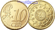 Portugal 10 Cent 2002 Kursmünze, 10 Cent stgl 29.29 元 含增值税 ＋  326.32 元 运费