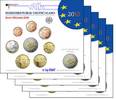 Deutschland 5,88<br> 5x Kursmünzensatz,<br> <b>kompl. Satz</b> <br>(5 Prägestätten) -