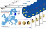 Deutschland 5,88<br> x5 Kursmünzensatz<br> <b>als kompl. Satz</b><br>(5 Prägestätten) -