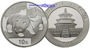 China 10 Yuan Panda Bären 1 oz, Silber -