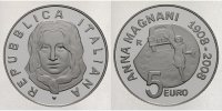 Italien 5 Euro Anna Magnani / Silber, inkl. Kapsel & Zertifikat & Etui -