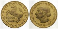 Provinz Westfalen 10.000<br> Mark Notgeld-Freiherr vom Stein-breiter Randst,Tombak o.Kupfer verg<br>Jaeger N20a -
