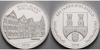 Bielefeld 333/1000 Silbermedaille Medaille-<b>800 Jahre Bielefeld -Alter Markt</b> um 2010 in Kapsel & Zertifikat -