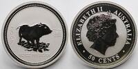 Australien 50 Cents,<br><b>1/2 oz.</b> Jahr des Schweins / Chines.Tierkreiszeichen <b>1/2 oz.</b> -
