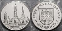 Hamburg 29,78g<br> fein,<br> 40mm Ø Medaille in Silber - Freie und Hansestadt Hamburg<b>-original eingeschweißt</b> -