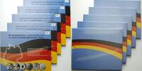 Deutschland 10 Euro<br> x6 x5 Silbergedenkmünzen-Set 2003 mit Fußball <b>als kompl.Satz(5)</b> -