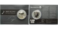 Neuseeland 1 $ Kiwi und Inselkarte,<br> 1 oz. -