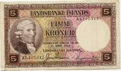 Iceland 5 kronur ICELAND, 5 KRONUR, P#27b, L.1928 -