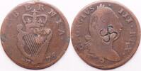 Ireland half penny Countermarked George III -