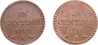 France - 2nd Republik - lot 1 centime -