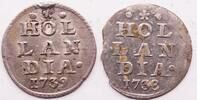 Provinciale munten, Holland , lot 2x bezemstuiver -