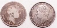 Portugal (lot) 100 Reis Pedro V - Luiz I -