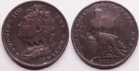 Great Britain Farthing George IV (countermark) -