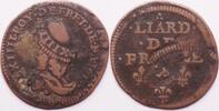France - Royales liard Louis XIV - double frappe -