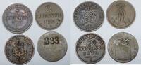 German States , Sachsen, Prussia , Hannover (lot) coins Countermarked -