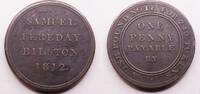 Great Britain, Staffordshire. Bilston one penny token Samuel Fereday -