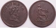 Great Britain columbia farthing token Duke of Wellington / Simon Bolivar -
