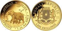 Somalia 1000 Schilling 1 oz Gold Coin Elephant -