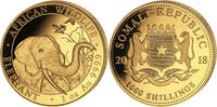 Somalia 1000 Schilling 1 oz Gold Coin Elephant -