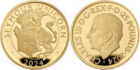 Großbritannien 25£ 1/4 oz Gold Coin Royal Tudor Beasts - Seymour Unicorn -
