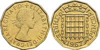 Großbritannien 3 Pence Elisabeth II. -