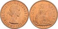 Großbritannien One Penny 1967 Queen Elizabeth II. vz- 20.92 元 含税 ＋  167.34 元 运费