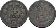 Kaisertum Österreich 4 Kreuzer Franz Joseph I. 1848-1916 -
