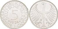 Deutschland 5 Deutsche Mark 1974 D vz+, min. Rf. 75.16 元 含税 ＋  167.01 元 运费